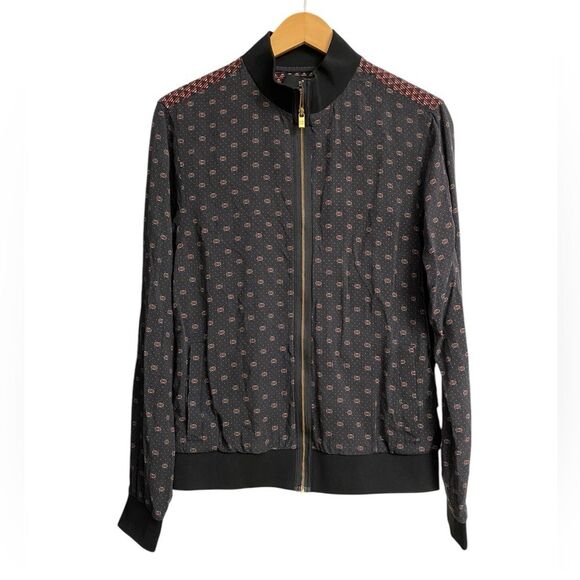 Scotch & Soda Men's 100% Viscose Full Zip Bomber Jacket Size S Black Amsterdam - Picture 1 of 16